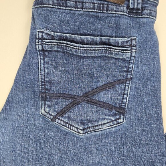 TK Axel Slim Bootcut Jeans Men’s 32x32 Blue Double Back‎ Pockets Stretch Denim - Picture 13 of 13